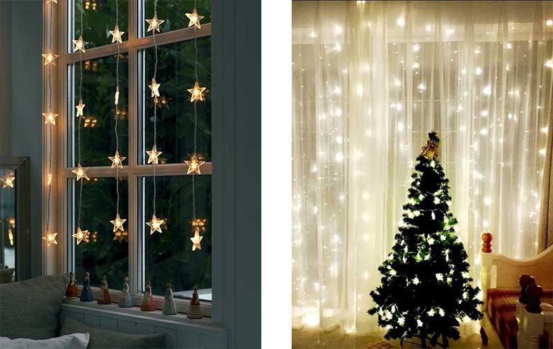 estilo-decorativo-ventanas-iluminacion Ventanas decoradas con luces navideñas