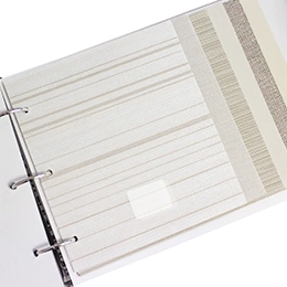 Detalle catalogo de telas de el panel japonés